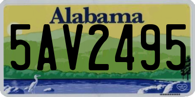 AL license plate 5AV2495