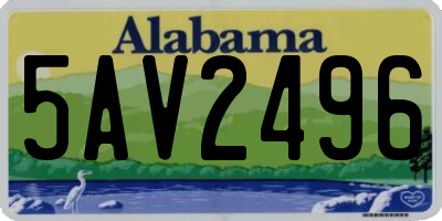 AL license plate 5AV2496
