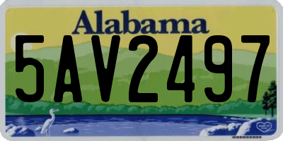 AL license plate 5AV2497