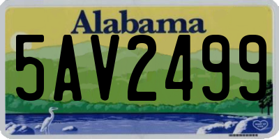 AL license plate 5AV2499