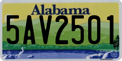 AL license plate 5AV2501