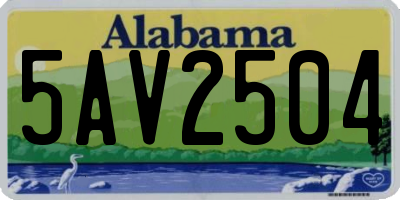 AL license plate 5AV2504