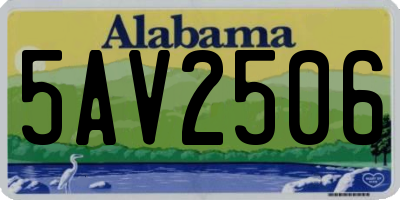 AL license plate 5AV2506