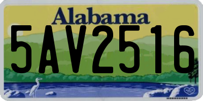 AL license plate 5AV2516