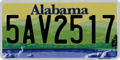 AL license plate 5AV2517