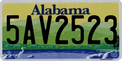 AL license plate 5AV2523