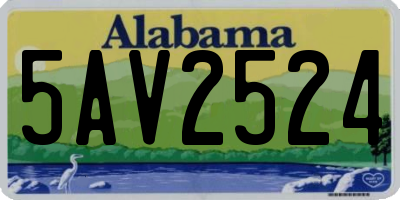 AL license plate 5AV2524