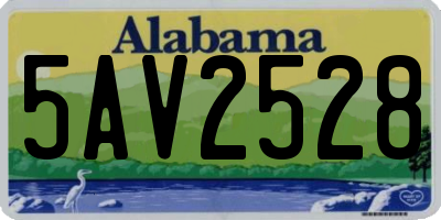 AL license plate 5AV2528