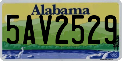 AL license plate 5AV2529