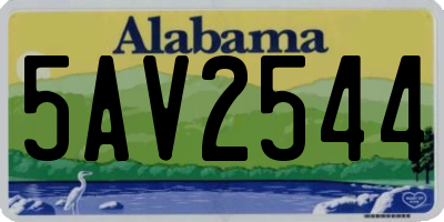 AL license plate 5AV2544