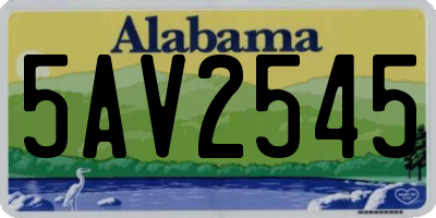 AL license plate 5AV2545