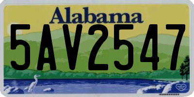 AL license plate 5AV2547