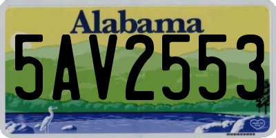 AL license plate 5AV2553
