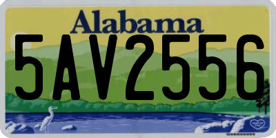 AL license plate 5AV2556