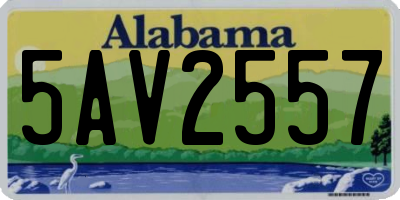 AL license plate 5AV2557