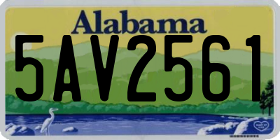 AL license plate 5AV2561