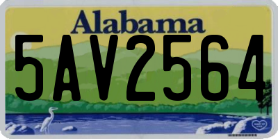 AL license plate 5AV2564