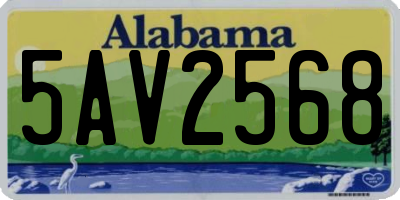 AL license plate 5AV2568