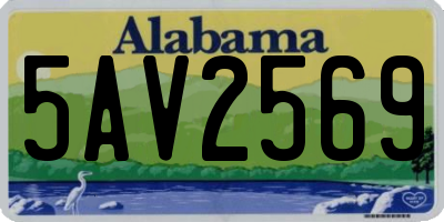 AL license plate 5AV2569