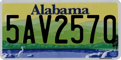 AL license plate 5AV2570