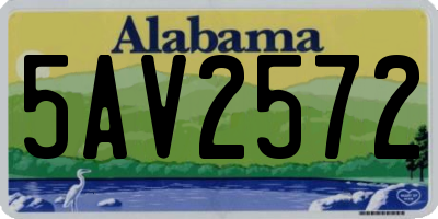 AL license plate 5AV2572