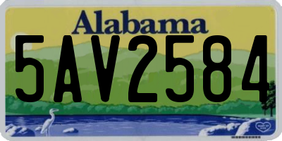 AL license plate 5AV2584