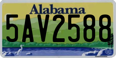AL license plate 5AV2588