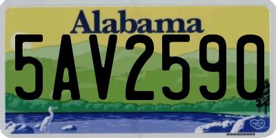 AL license plate 5AV2590