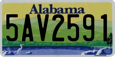 AL license plate 5AV2591