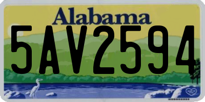 AL license plate 5AV2594