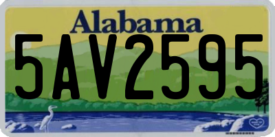 AL license plate 5AV2595