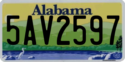 AL license plate 5AV2597