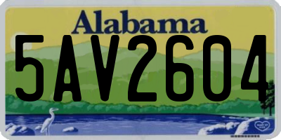AL license plate 5AV2604