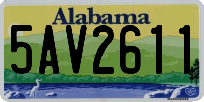 AL license plate 5AV2611