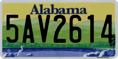 AL license plate 5AV2614
