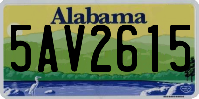 AL license plate 5AV2615