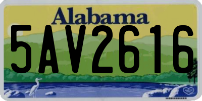 AL license plate 5AV2616