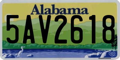 AL license plate 5AV2618