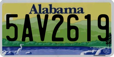 AL license plate 5AV2619