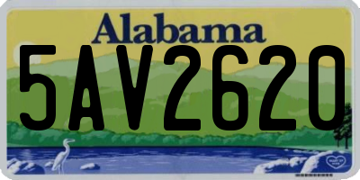 AL license plate 5AV2620