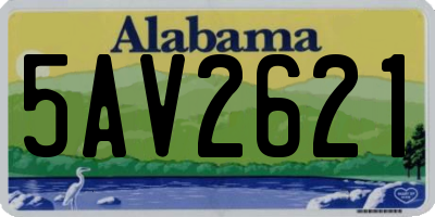 AL license plate 5AV2621