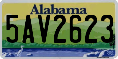 AL license plate 5AV2623