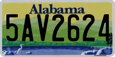 AL license plate 5AV2624