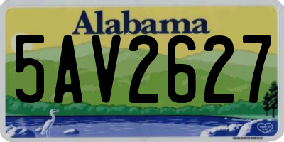 AL license plate 5AV2627
