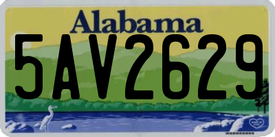 AL license plate 5AV2629
