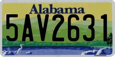 AL license plate 5AV2631