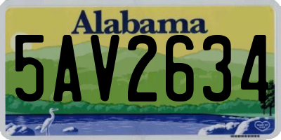 AL license plate 5AV2634