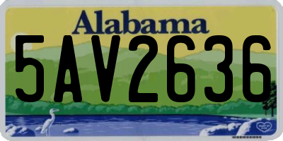 AL license plate 5AV2636