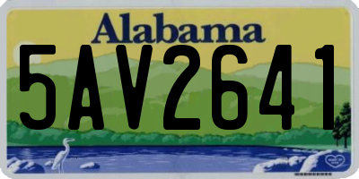 AL license plate 5AV2641