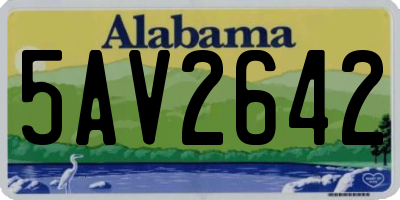 AL license plate 5AV2642